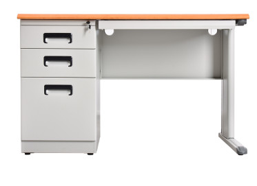 Bureau vigoureux en métal de meubles de bureau d'école d'ordinateur de table en bois en acier des forces de défense principale 25mm avec l'armoire de tiroir